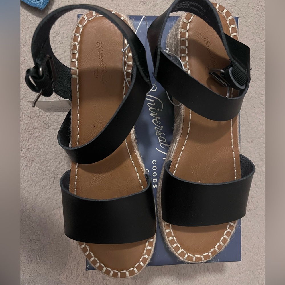 Universal Thread Black Platform Espadrille Sandal… - image 2